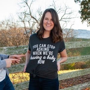 Pregnancy Announcement Cotton T Shirt